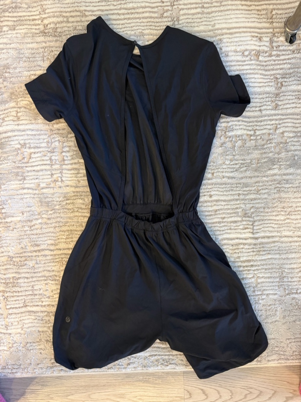 lululemon athletica Black Short-Sleeve Bodysuit Romper